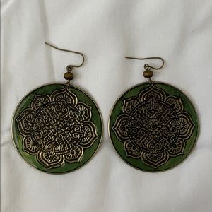 Boho Mándala Disc earrings
